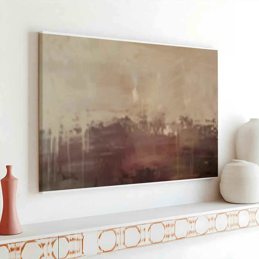 Abstract Canvas Wall Art | Earthy Tones Neutral Abstract Painting | Premium Gallery Wrap Canvas | Modern Home Decor Gift