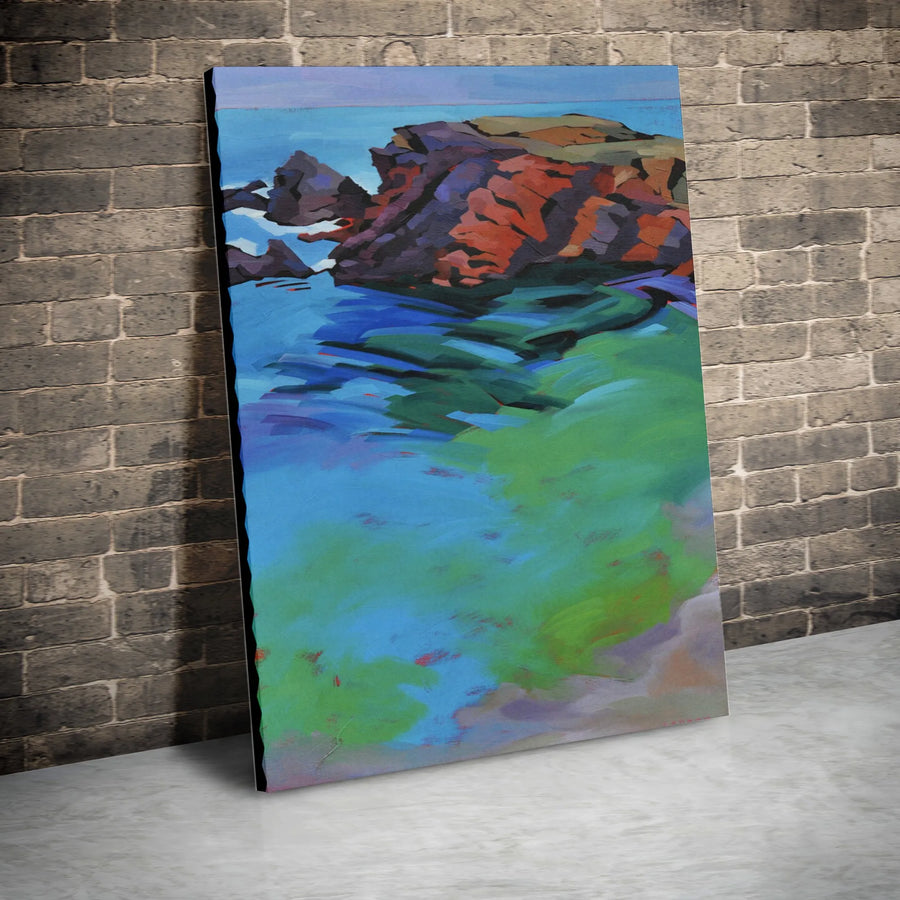Point Buchon Coastal Canvas Print | Abstract California Seascape Painting | Premium 1.25" Thick Gallery Wrap Wall Art | Home Decor Gift for Nature Lovers
