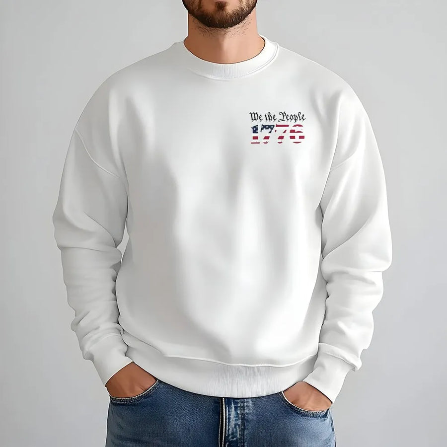We the People 1776 Sweatshirt | American Flag Graphic Tee | Premium Cotton | Patriotic Gift for Men and Women