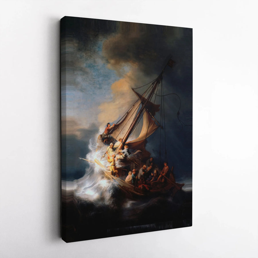 The Storm on the Sea of Galilee Canvas Print | Rembrandt Fine Art Reproduction | Gallery-Quality 1.25 Inch Thick Wall Art | Classic Museum Decor