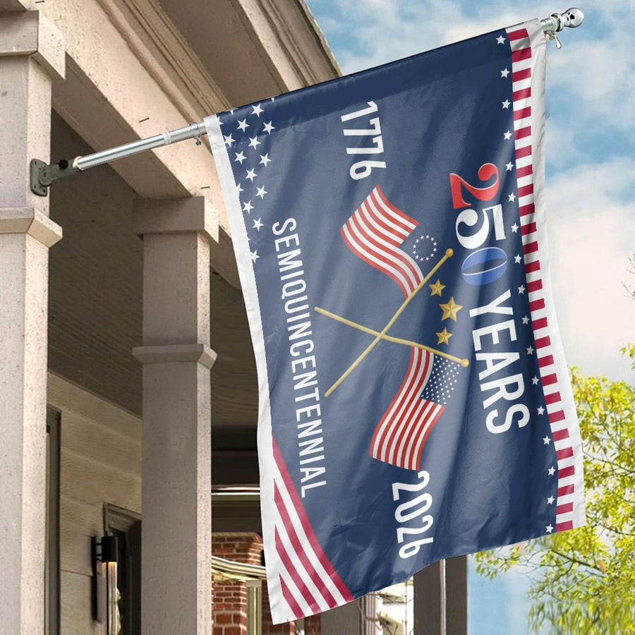 USA 250th Anniversary House Flag | Semiquincentennial Patriotic Decor | Premium Weather-Resistant Polyester | 1776-2026 Commemorative Gift