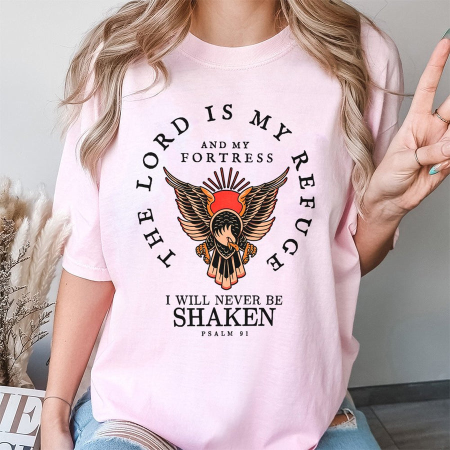 Psalm 91 T-Shirt | Eagle Graphic Religious Bible Verse | 100% Cotton Premium Tee | Christian Gift for Men and Women