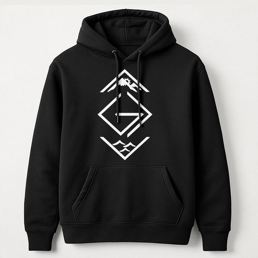 God Is Greater Than Highs And Lows Hoodie | Minimalist Mountain Wave Faith Symbol | Premium Cotton Blend | Christian Gift for Men and Women