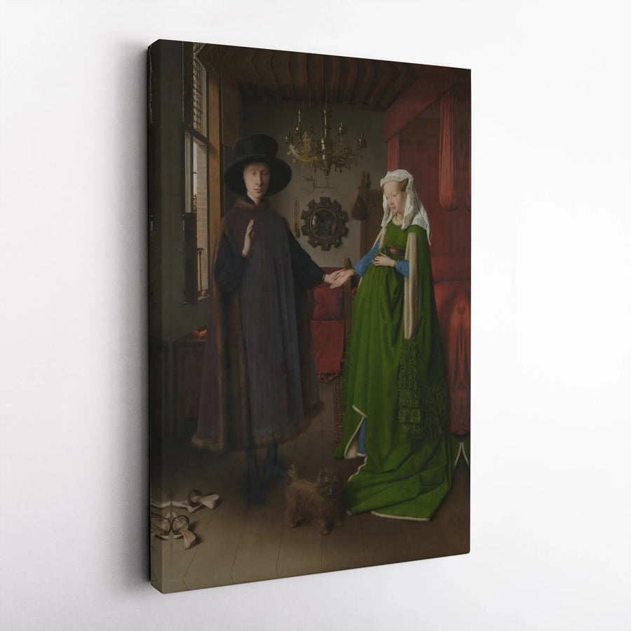 Arnolfini Portrait Canvas Art | Jan van Eyck Fine Art Reproduction | Gallery Wrap Premium Print | Classic Renaissance Decor Gift for Art Lovers