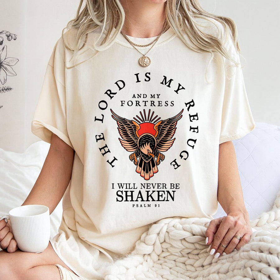 Psalm 91 T-Shirt | Christian Eagle Graphic Scripture Design | 100% Cotton Premium Tee | Faith-Based Gift for Men and Women