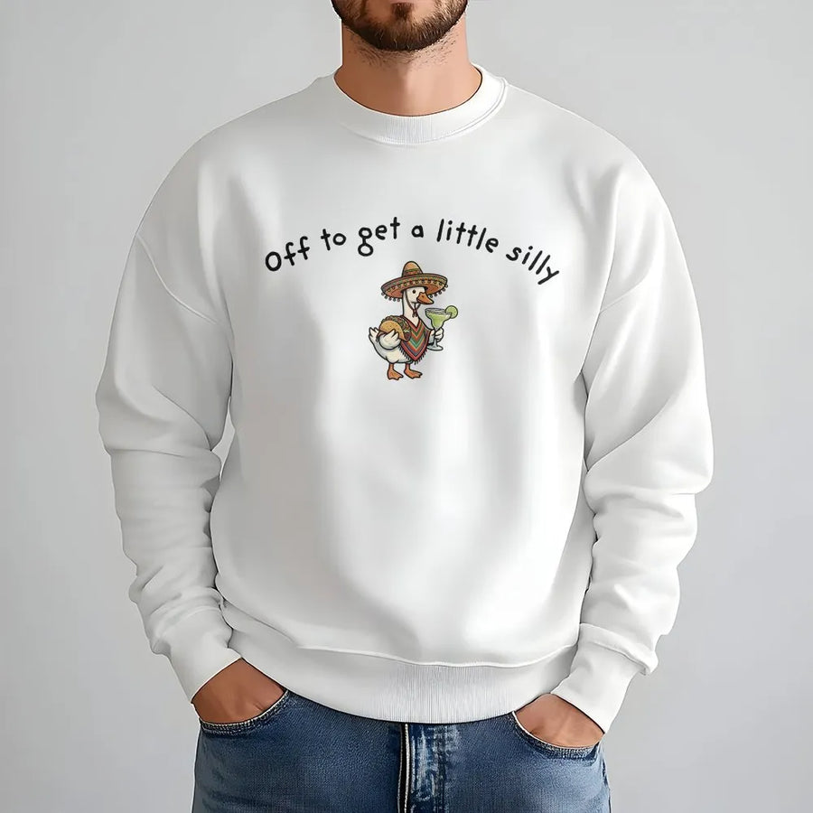 Funny Cinco de Mayo Sweatshirt | Silly Goose with Sombrero Graphic Tee | Premium Cotton | Mexican Fiesta Party Gift for Men and Women