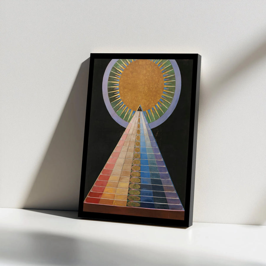 Walter Russell Pyramid Canvas Print | Esoteric Spiritual Artwork | Premium Framed Gallery Wall Art | Collector's Gift for Meditation Room Decor