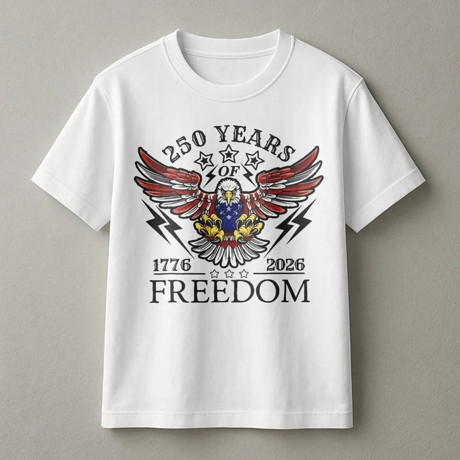 Patriotic 250th Anniversary T-Shirt | American Eagle US Flag Design | Soft Cotton | Commemorative 1776-2026 Gift for Patriot