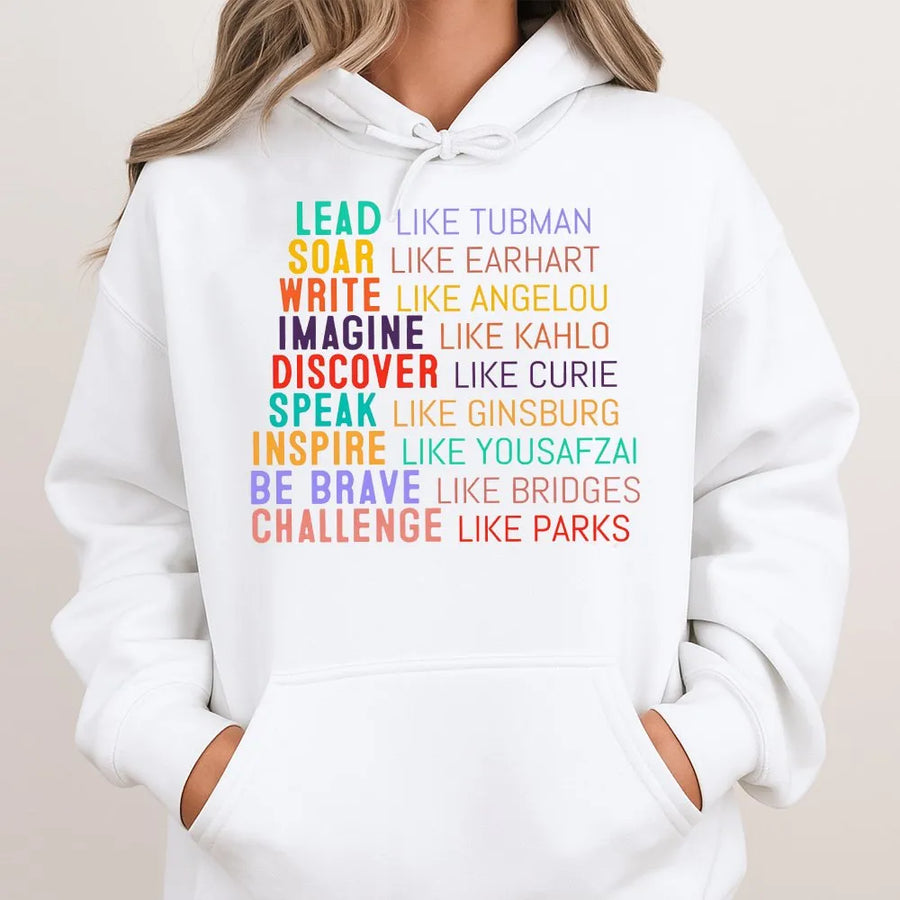 Inspirational Women Hoodie | Famous Feminist Quote Graphic | Premium Soft Cotton Blend | Empowering Gift for Her, Teacher, Activist, Student