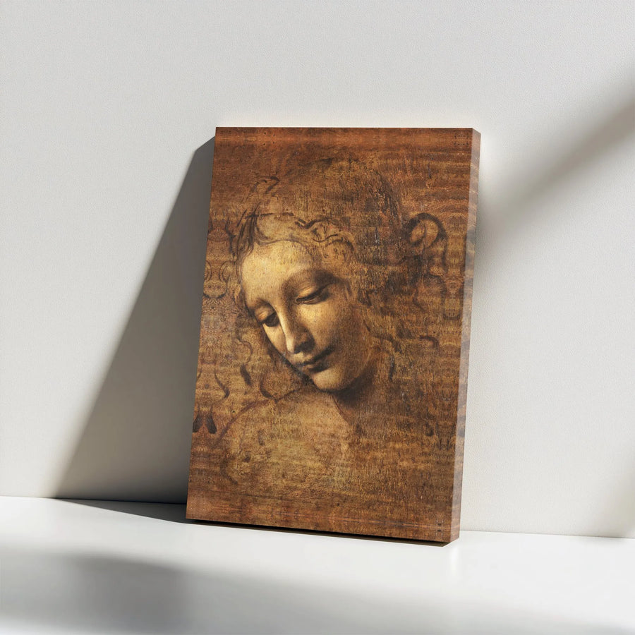 Leonardo da Vinci La Scapigliata Canvas Print | Head of a Woman Classic Fine Art | Premium Gallery Wrapped Wall Decor | Renaissance Gift for Home Office