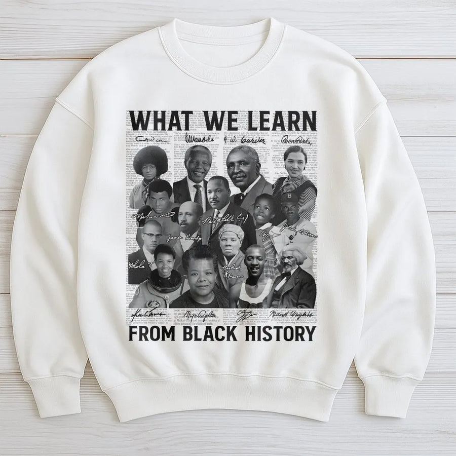 Black History Month Sweatshirt | Iconic Civil Rights Leaders Collage | Premium Cotton Blend | Gift for Teachers and History Buffs