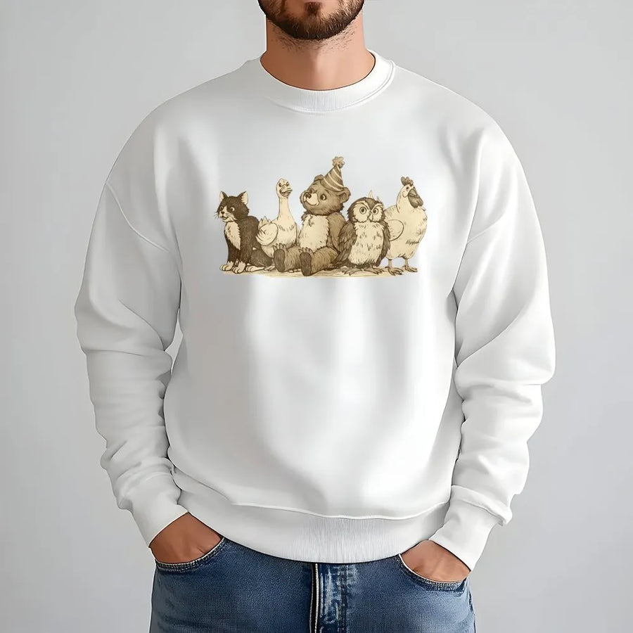 Little Bear Sweatshirt | Vintage 90s Cartoon Graphic | Premium Cotton Blend | Unisex Cozy Animal Lover Gift