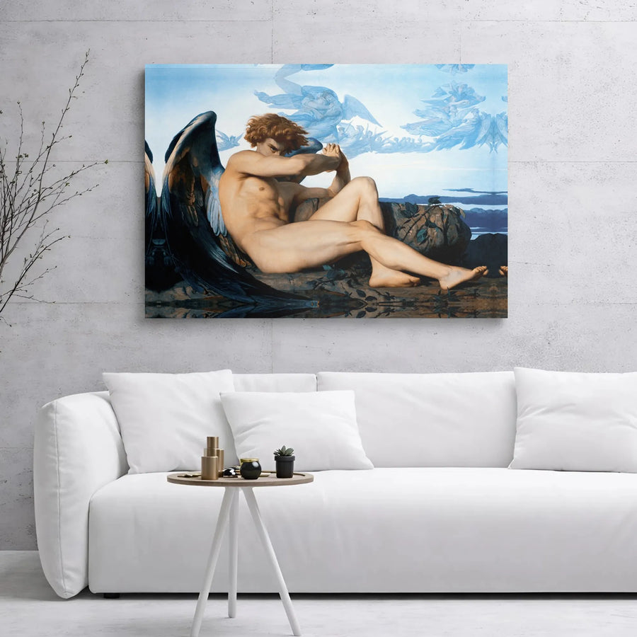 Fallen Angel Canvas Print | Alexandre Cabanel Classical Fine Art | 1.25" Gallery Wrap Wall Decor | Romanticism Home Office Gift