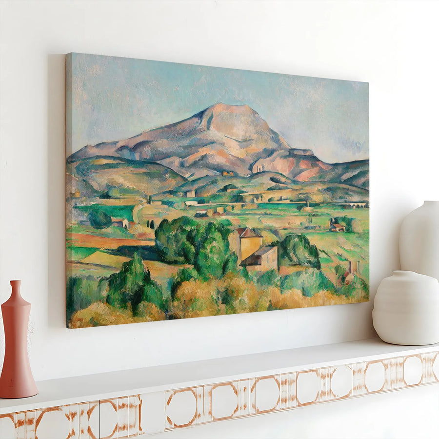Mont Sainte-Victoire Canvas Wall Art | Paul Cézanne Post-Impressionist Painting | Premium Thick Gallery Wrap | Fine Art Reproduction for Home Decor