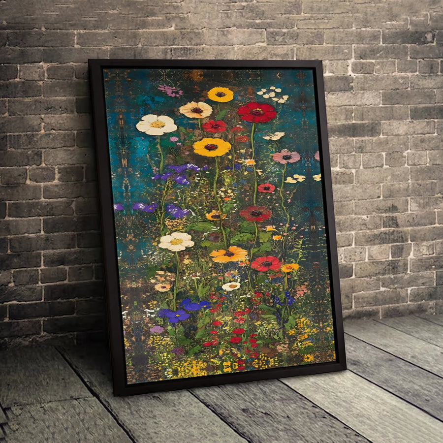 Wildflower Meadow Canvas Wall Art | Colorful Impressionist Floral Print | 1.25 Inch Gallery Wrap | Premium Botanical Home Decor Gift