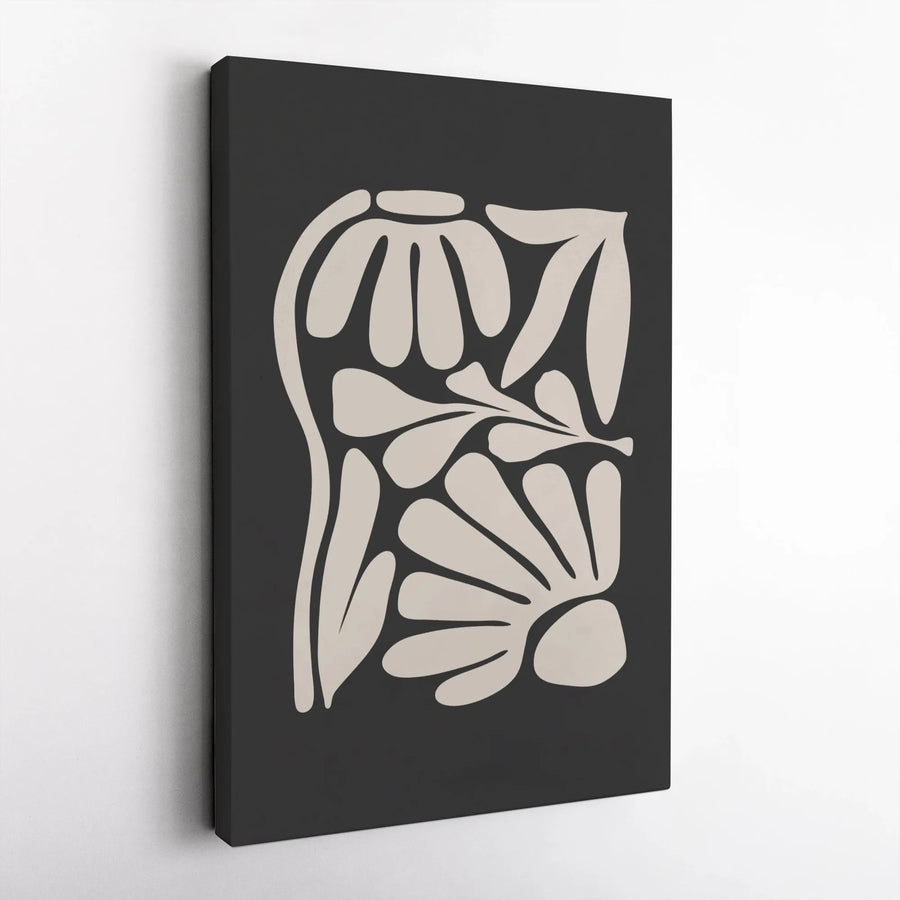 Abstract Floral Canvas Wall Art | Modern Minimalist Botanical Print | Premium Gallery Wrapped Canvas | Modern Home Decor Gift