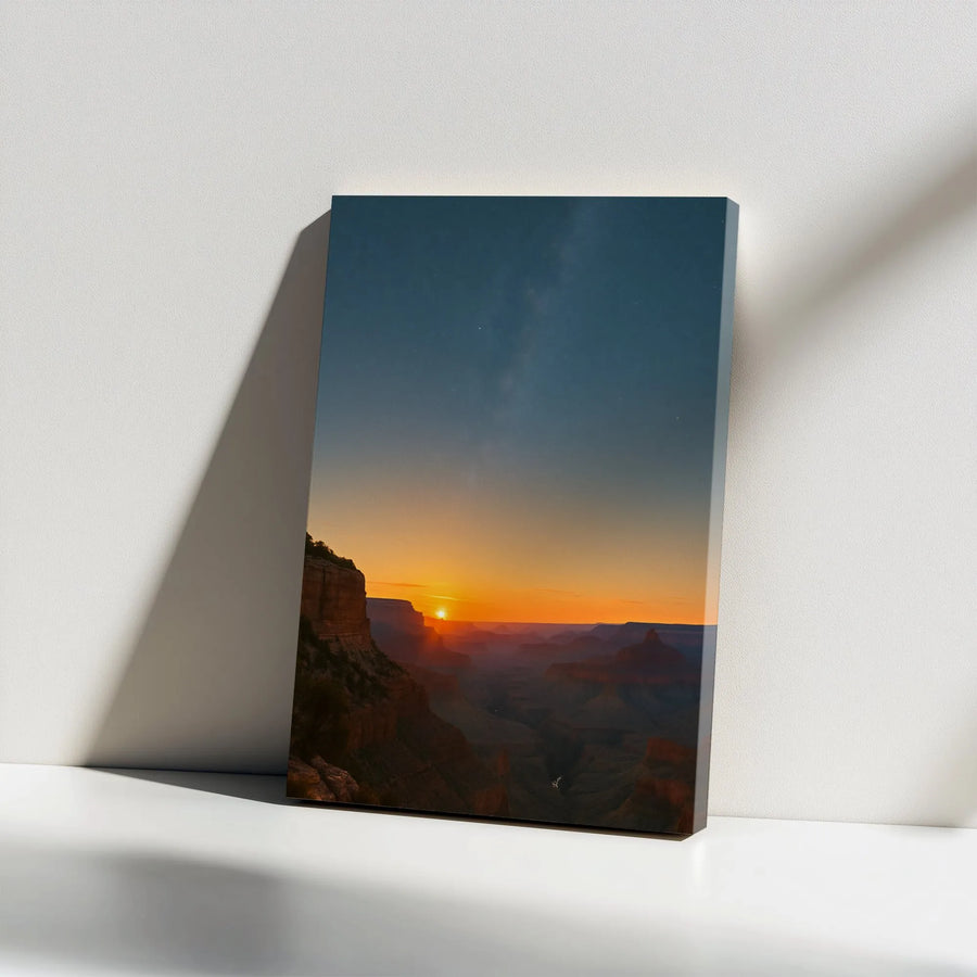 Grand Canyon Sunrise Canvas Wall Art | Vertical National Park Landscape | Gallery Wrap Professional Print | Premium Home & Office Decor Gift