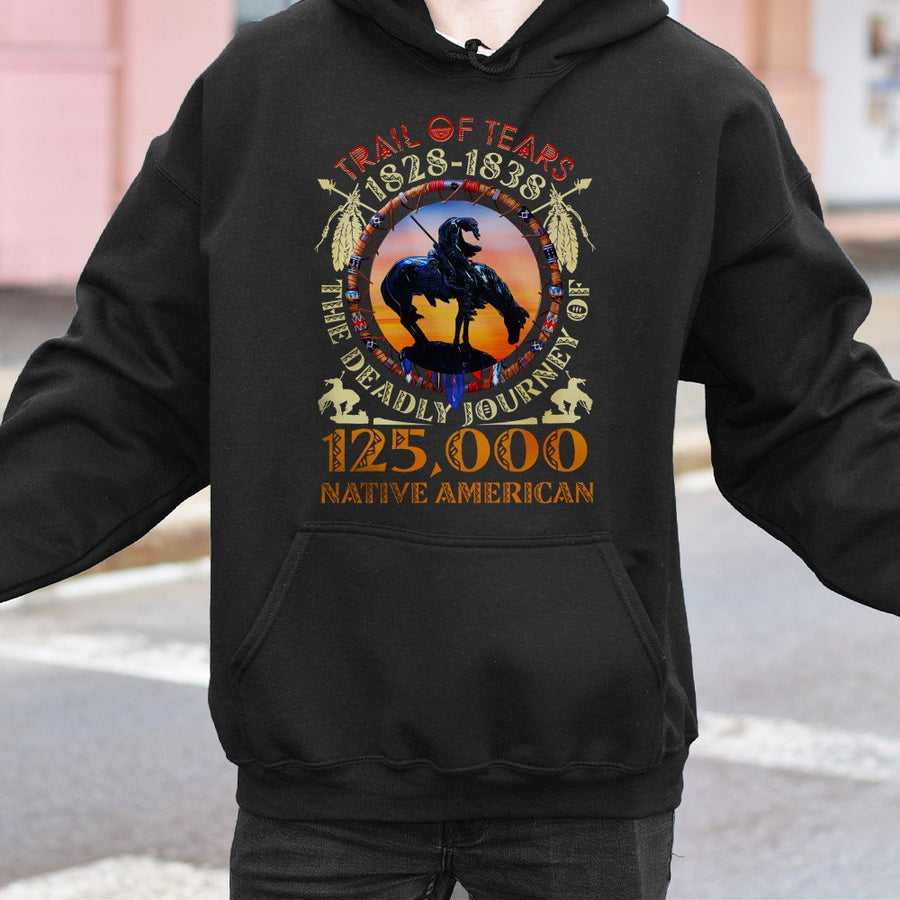 Trail Of Tears Hoodie | Historical Native American Remembrance | Cotton-Polyester Blend | Indigenous History Gift For History Buffs