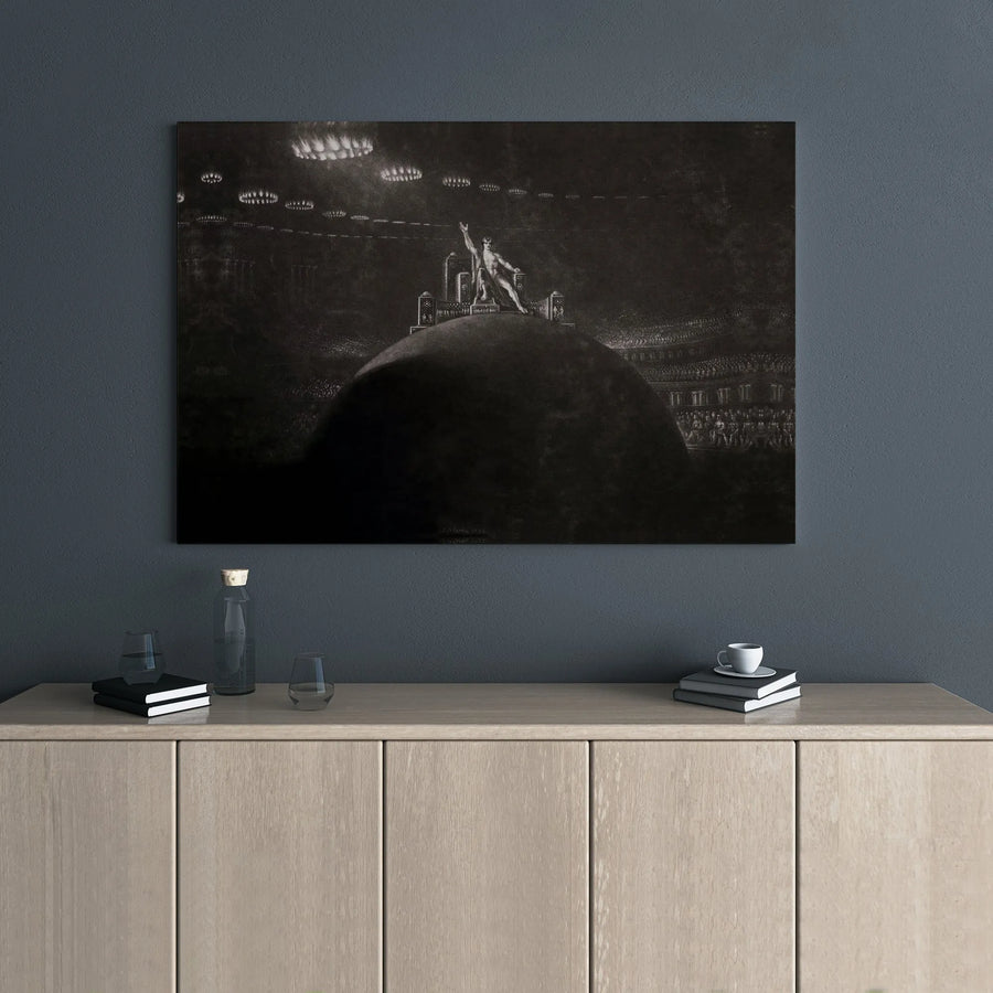 Satan Presiding at the Infernal Council Canvas | John Martin Paradise Lost Art Print | Premium 1.25" Gallery Wrap | Gothic Dark Academia Home Decor
