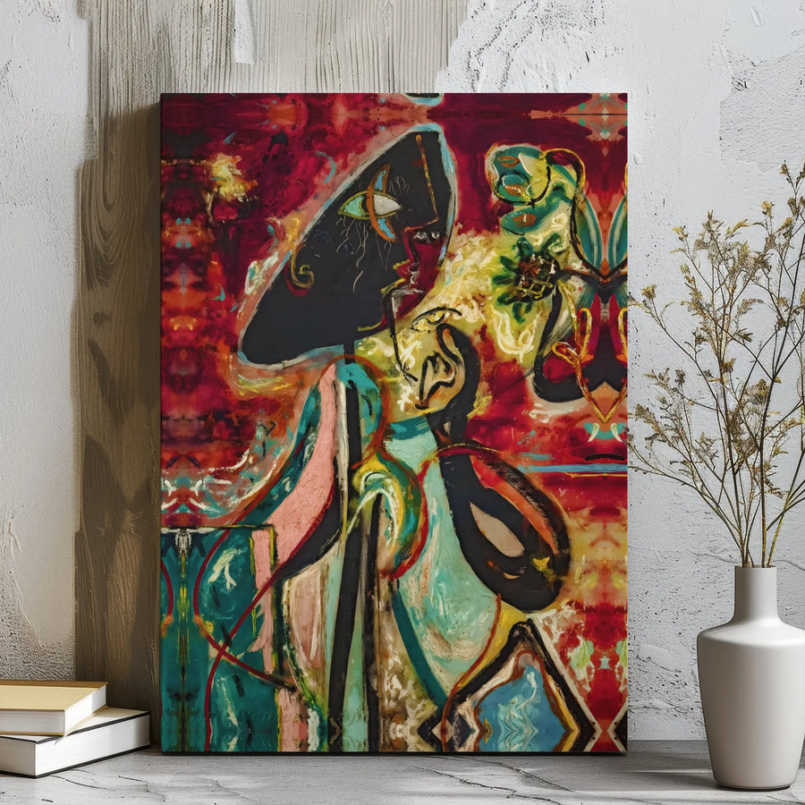 Abstract Expressionist Figure Canvas Print | Bold Modern Wall Art Decor | Premium 1.25-inch Gallery Wrap | Artistic Gift for Home and Office