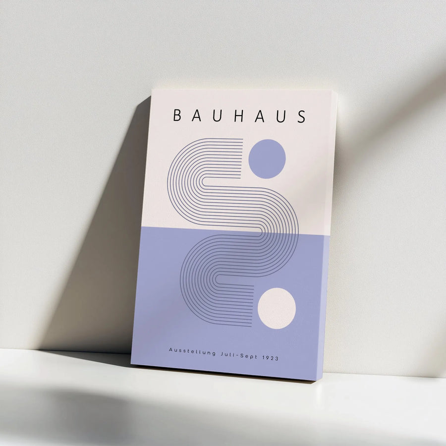 Bauhaus Exhibition Poster Canvas | 1923 Geometric Abstract Wall Art | Premium Gallery Wrapped Decor | Modern Minimalist Gift for Art Lovers