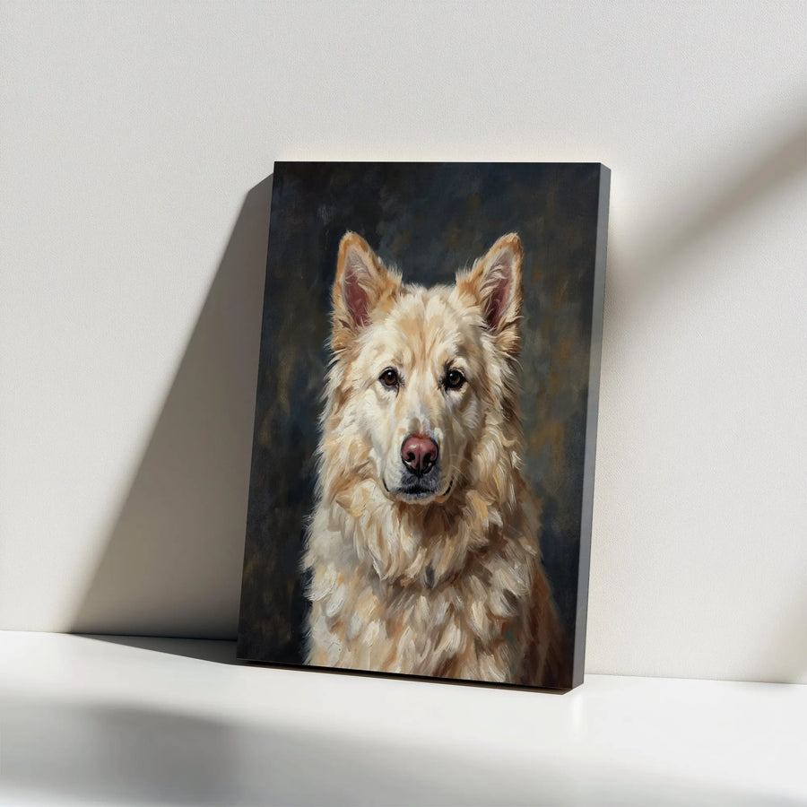 Golden Retriever Oil Painting Canvas | Impressionist Dog Portrait Wall Art | Premium Gallery Wrap Decor | Gift for Dog Lovers