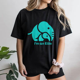 Elephant Graphic T-Shirt | Mother and Baby Elephant Print | 100% Cotton Premium Tee | Cute Animal Lover Gift for Mom