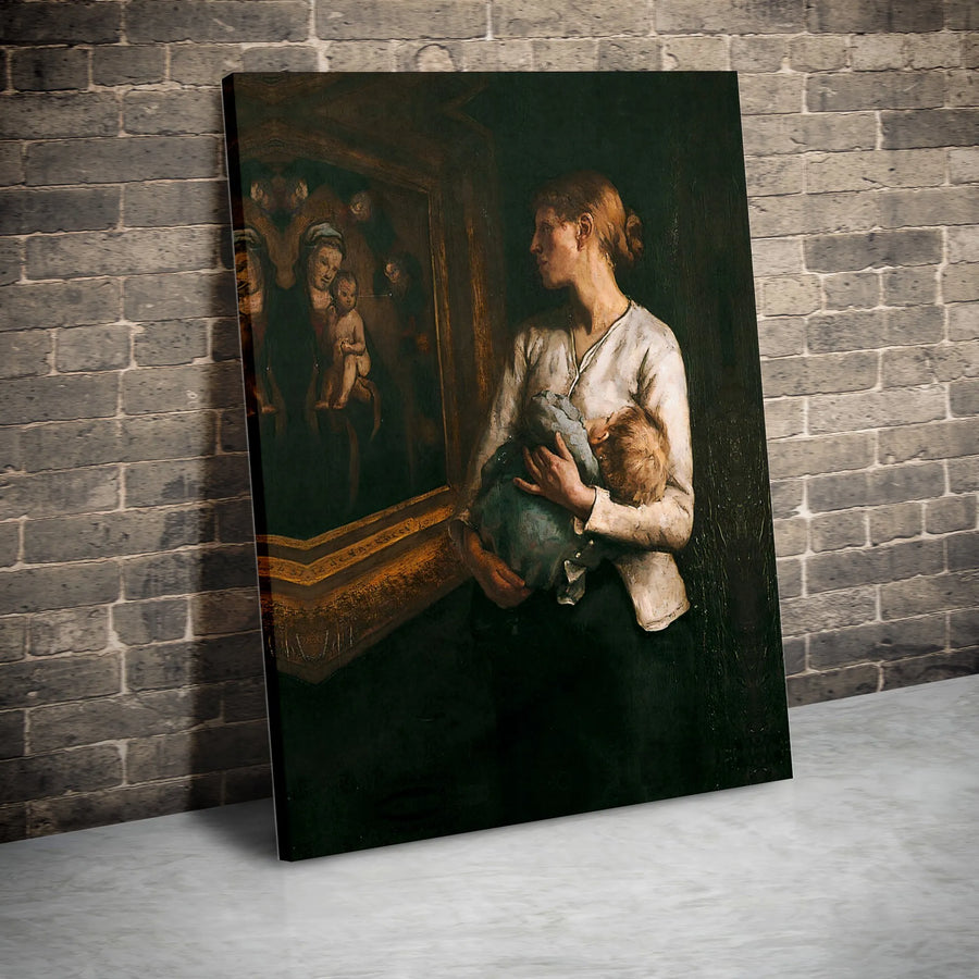 Eugène Carrière Maternity Canvas Wall Art | Vintage Fine Art Print Reproduction | Premium Gallery Wrap Canvas | Collector's Gift for Home Decor