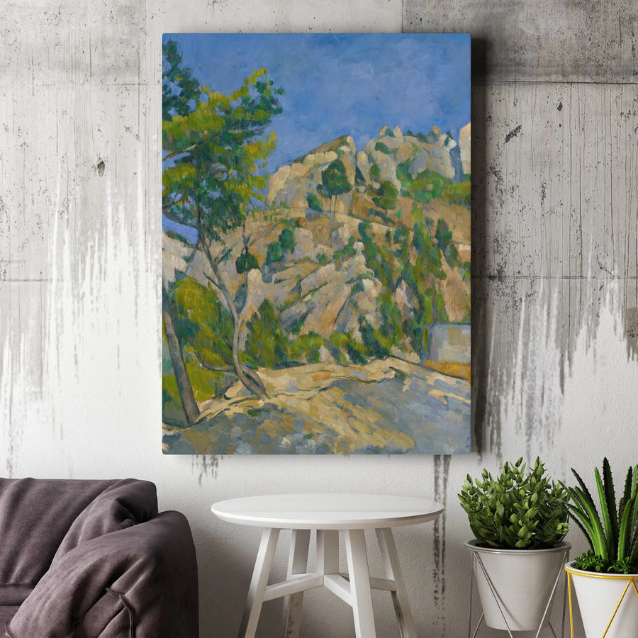 Cézanne Mont Sainte-Victoire Canvas Wall Art | Post-Impressionist French Landscape Print | Premium Gallery Wrap | Classic Art Collector's Home Decor Gift