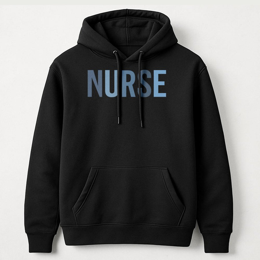 Nurse Hoodie | Minimalist Typography Graphic | Premium Cotton Blend | Gift for Nursing Student, RN, LPN, Medical Professional
