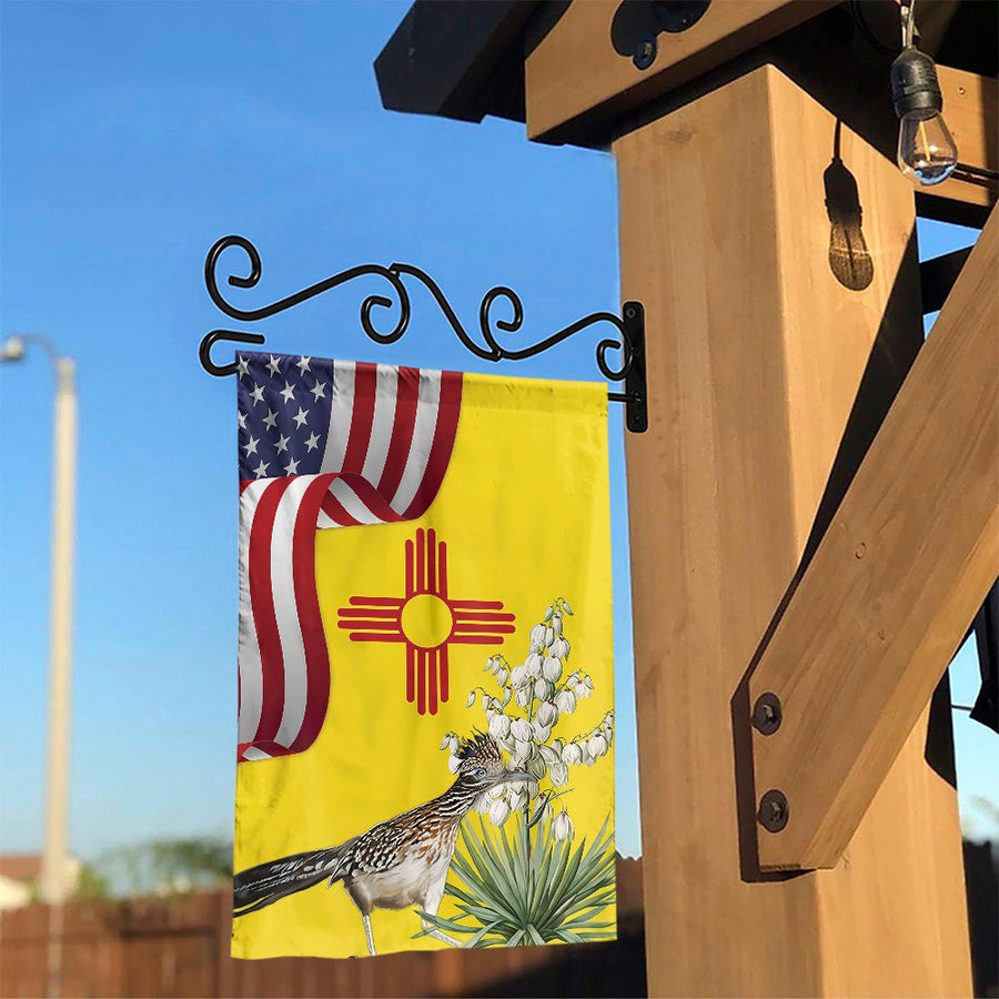New Mexico State Flag Garden Flag | Roadrunner & Yucca Flower Design | Durable Weather-Resistant Polyester | Patriotic Southwest Outdoor Decor Gift