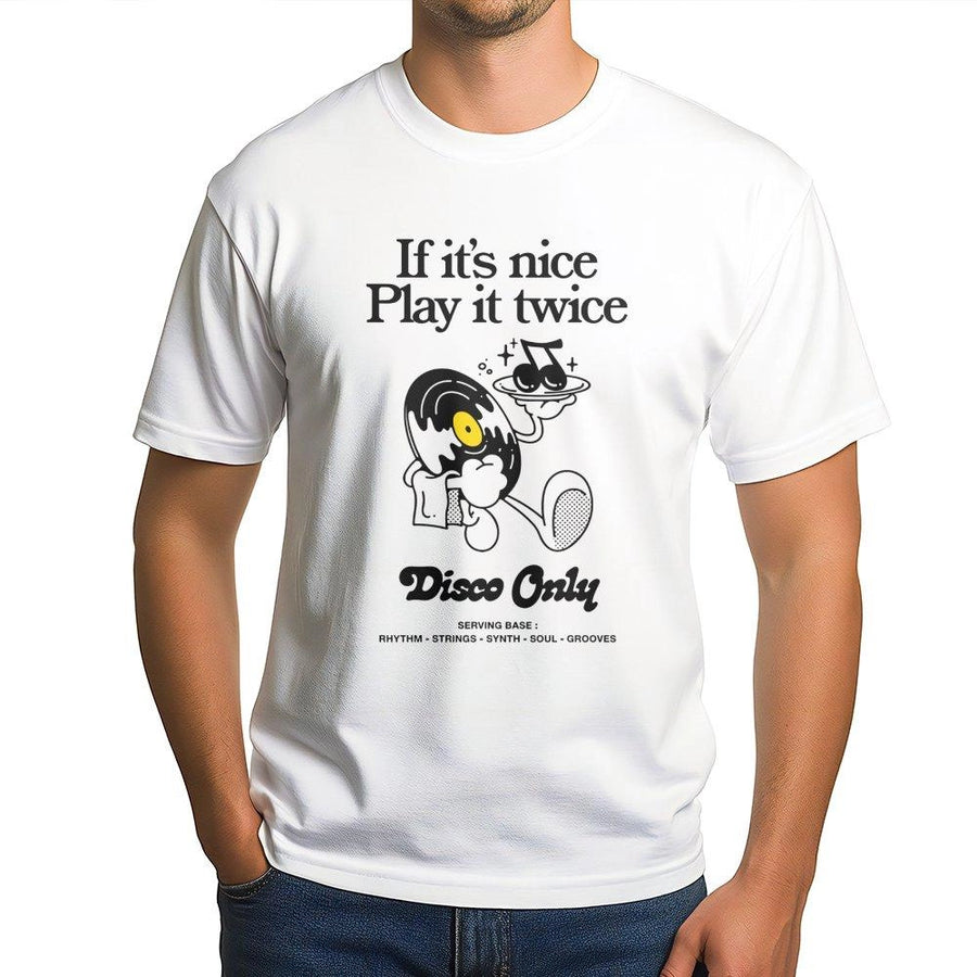 Disco Music Graphic T-Shirt | Retro Vinyl Record Illustration | Premium Soft Cotton Tee | Gift for DJs and Music Lovers