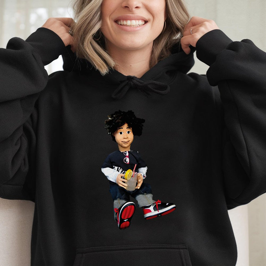 Puppet Ventriloquist Hoodie | Retro 2000s Nostalgia Graphic | Premium Cotton Blend | Funny Y2K Aesthetic Gift For TV Show Fans