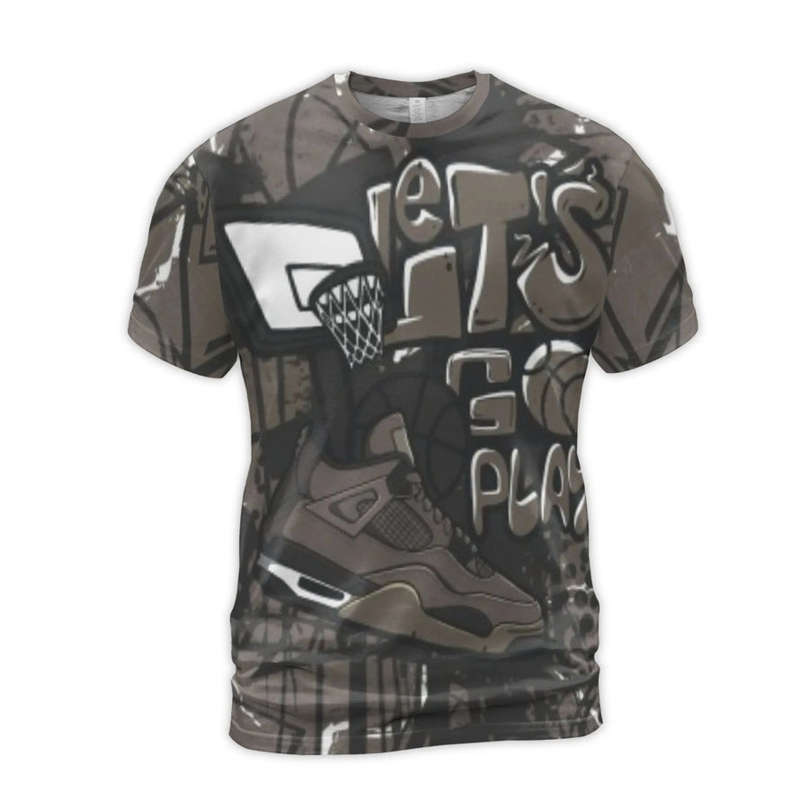 Basketball Graffiti 3D T-Shirt | Streetwear Sneaker Art Print | Premium Polyester Spandex | Gift for Basketball Players and Fans