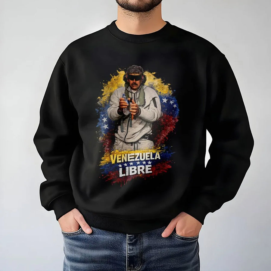 Venezuela Libre Sweatshirt | Patriotic Venezuelan Flag Design | Premium Cotton Blend | Gift for Venezuelan Patriot Men and Women