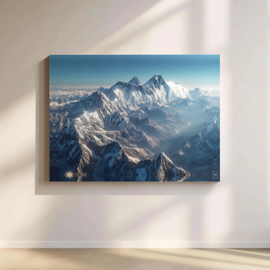 Mountain Landscape Canvas Wall Art | Panoramic Snowy Peak Photography | Premium Fade-Resistant Print | Modern Home & Office Decor Gift