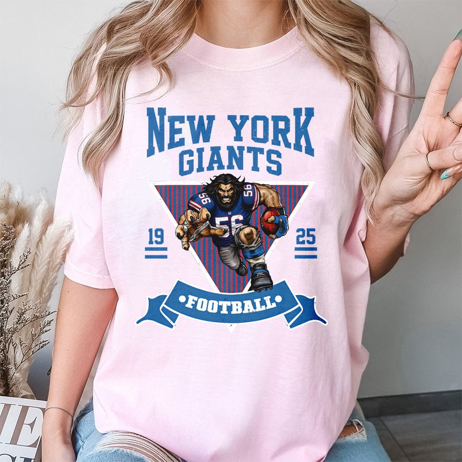 New York Giants Football 1925 With Cartoon Player Graphic T-Shirt