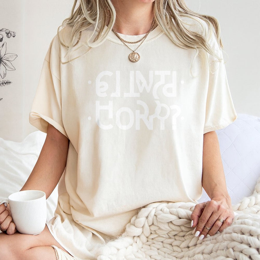 Hidden Message T-Shirt | Minimalist Text Optical Illusion Tee | 100% Cotton Premium Unisex Shirt | Trendy Secret Phrase Graphic Gift for Adults