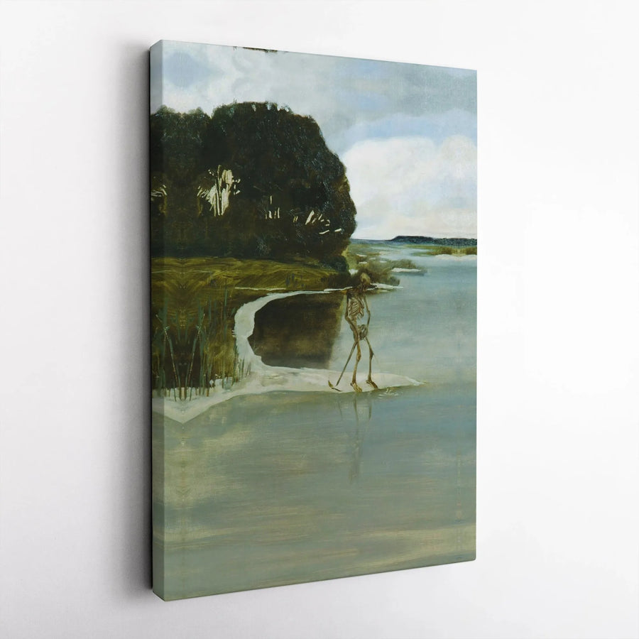 Poor Man's Grave by Akseli Gallen-Kallela | Fine Art Canvas Print | 1.25-Inch Premium Gallery Wrap | Dark Academic Home Decor Gift