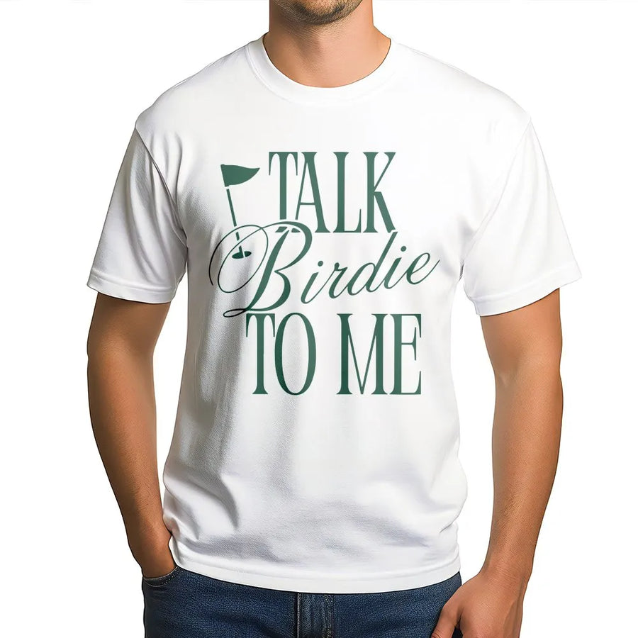 Talk Birdie To Me Golf T-Shirt | Funny Golfing Quote Pullover | Cozy Cotton Blend | Gift for Women Golfer