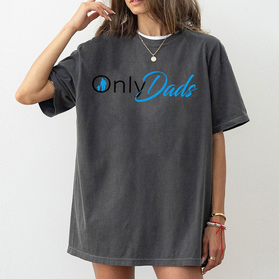 Only Dads T-Shirt | Father and Child Silhouette Graphic | Premium 100% Cotton | Perfect Father's Day 2026 Gift for New Dad or Husband