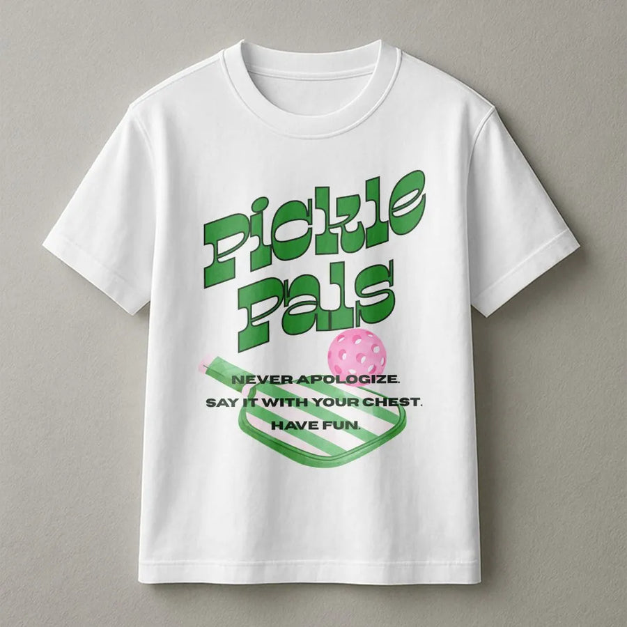Pickleball Graphic T-Shirt | Pickle Pals Sport Design | Premium 100% Cotton Tee | Gift for Pickleball Player & Pickle Pals Club Member
