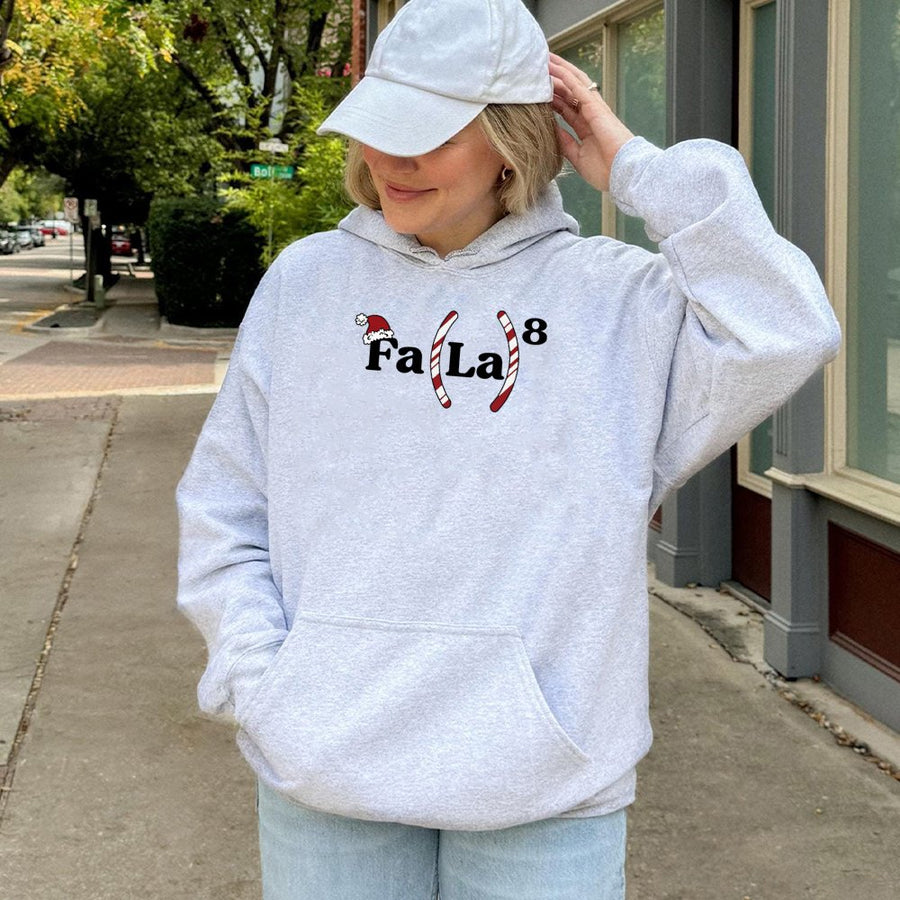 Math Teacher Christmas Hoodie | Funny Fa La La Equation Graphic | Premium Cotton Blend | Holiday Gift for Mathematicians and Students