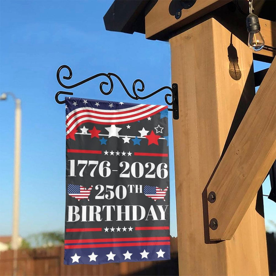 USA 250th Birthday Garden Flag | 1776-2026 Semiquincentennial Patriotic Decor | Premium Weather-Resistant Polyester | Outdoor Independence Day Gift