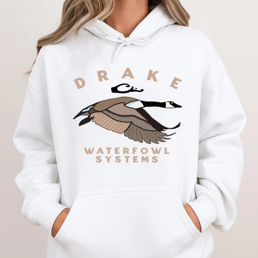 Duck Hunting Hoodie | Waterfowl Systems Flying Mallard Design | Premium Cotton Blend | Gift For Hunters And Outdoor Enthusiasts
