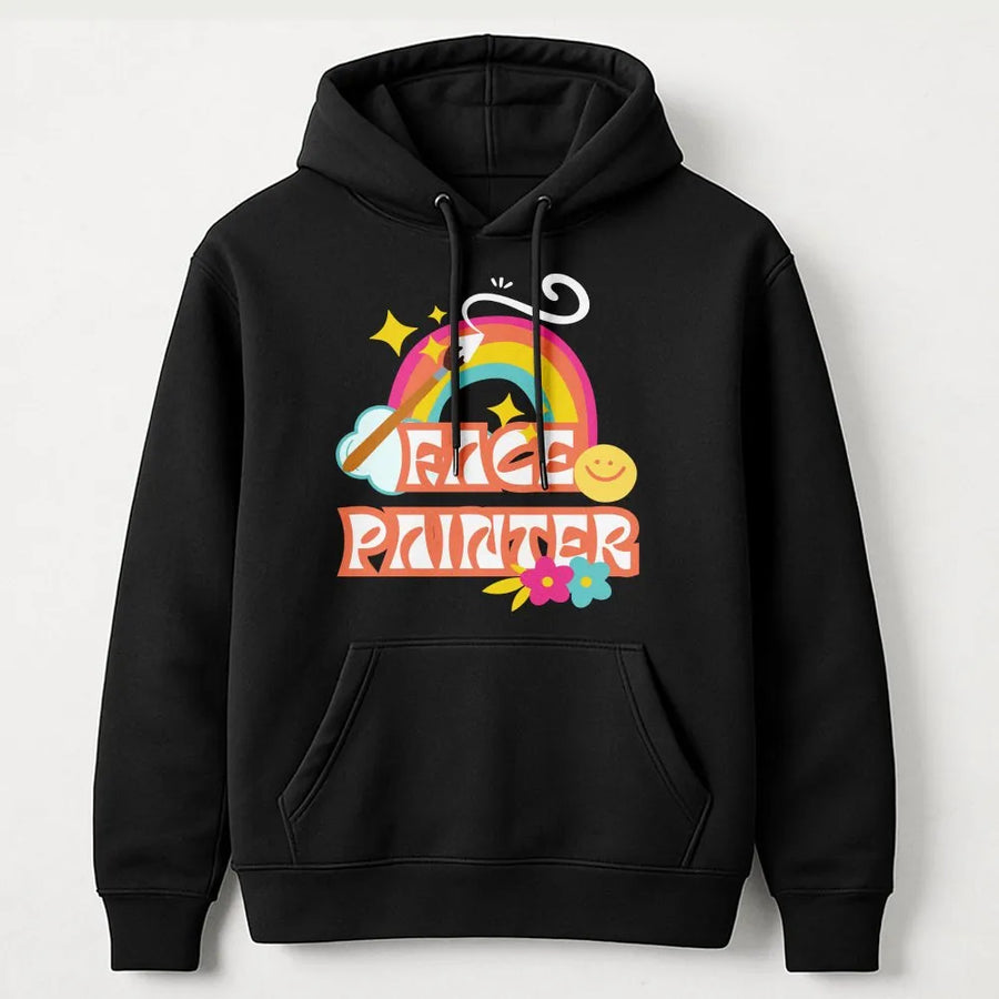 Face Painter Hoodie | Retro Rainbow Graphic Tee | Soft Cotton Shirt | Gift for Face Painting Artist