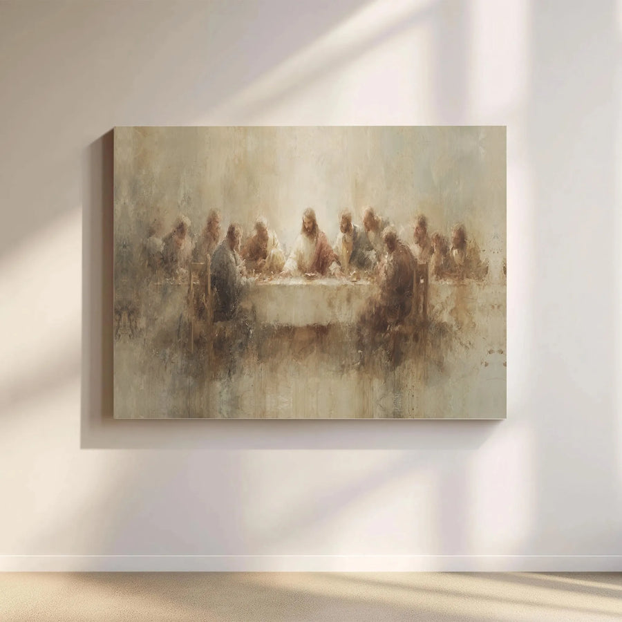 The Last Supper Canvas Print | Abstract Jesus Wall Art | Premium Gallery Wrapped 1.25" Profile | Religious Home Decor Gift