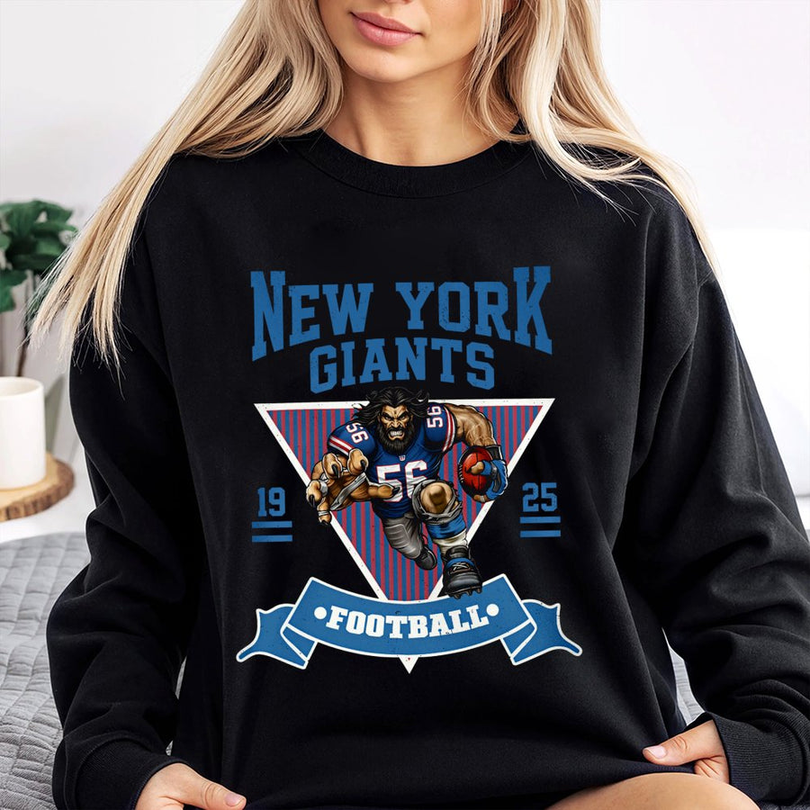 New York Giants Football 1925 With Cartoon Player Graphic Sweatshirt