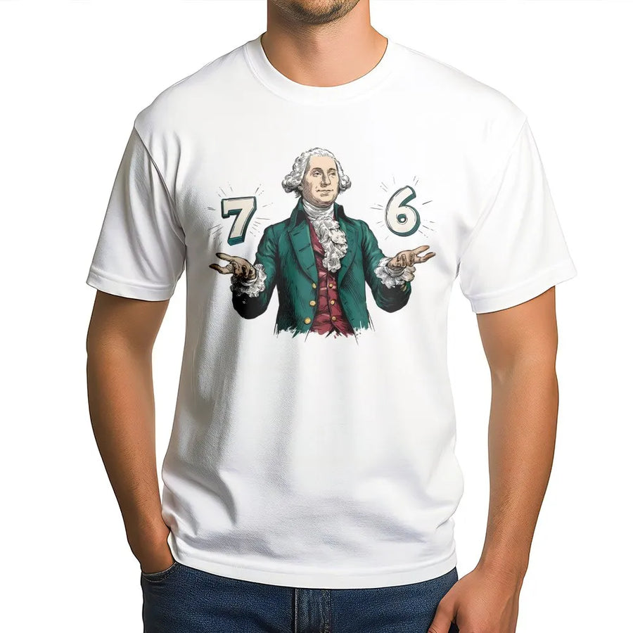 George Washington 1776 T-Shirt | Funny Historical American Revolution Graphic | Premium Soft Cotton Tee | Patriotic History Gift for Men Women