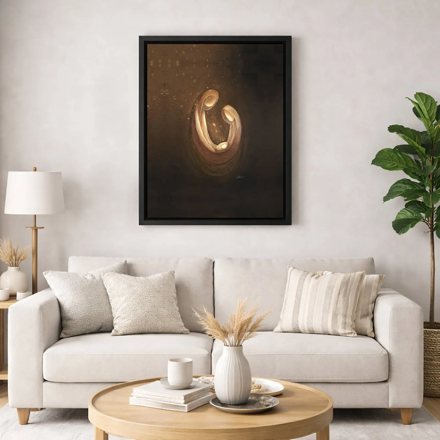 Holy Family Nativity Canvas Art | Abstract Religious Wall Decor | Premium Fade-Resistant Print | Catholic Christian Gift for Home